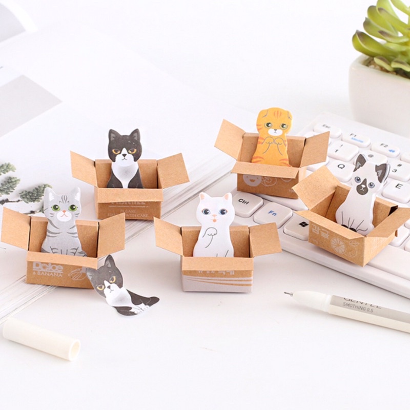 

[Otitoko] Sticky Notes Cat in the Box