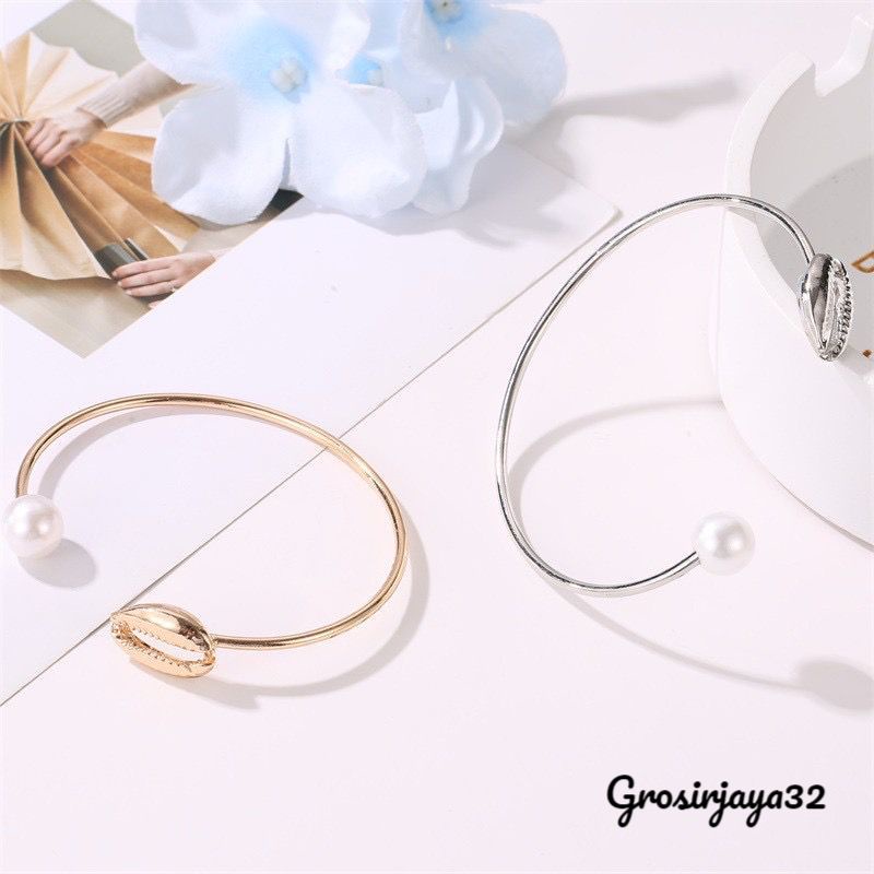 Gelang Tangan Wanita Motif Kerang Aksesoris Fashion Import