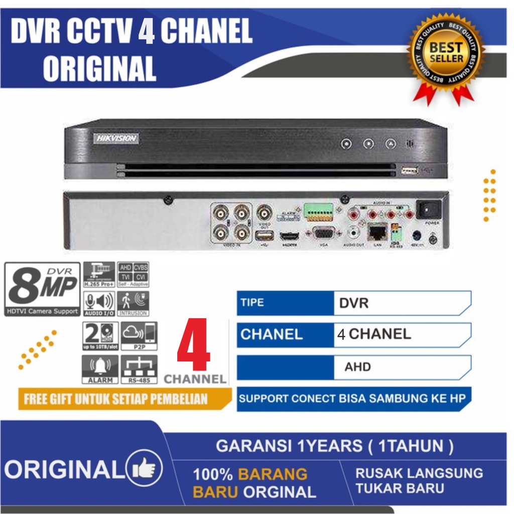 dvr cctv 4 channel DVR RECORDER CCTV 4 CHANNEL CCTV - ORGINAL BERGARANSI