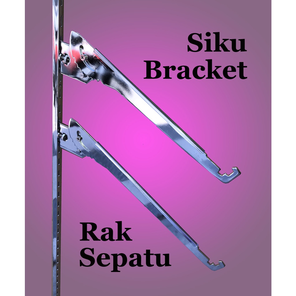 Daun Bracket Selenting Kaca | Siku Bracket Rak Kaca Untuk Sepatu