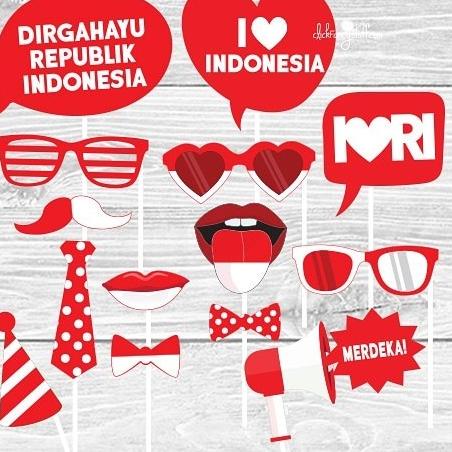 Photobooth props Kemerdekaan RI 17 Agustus