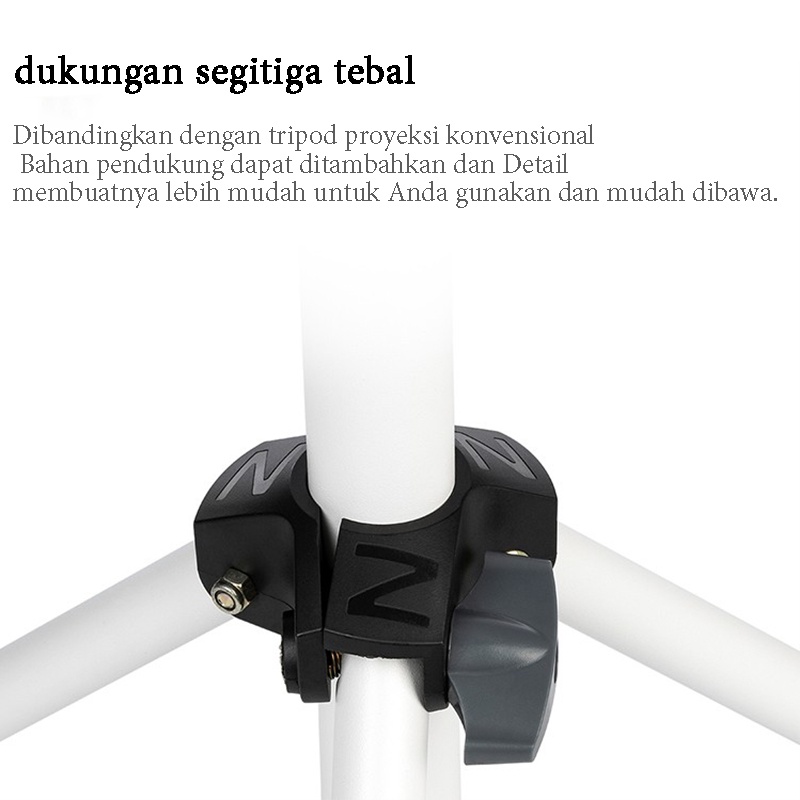 QIAOLET Proyektor Tripod 1.7m Braket Lantai Rumah Tangga Teleskopik Lipat Portabel Universal Stand Segitiga Berdiri Dengan Kepala