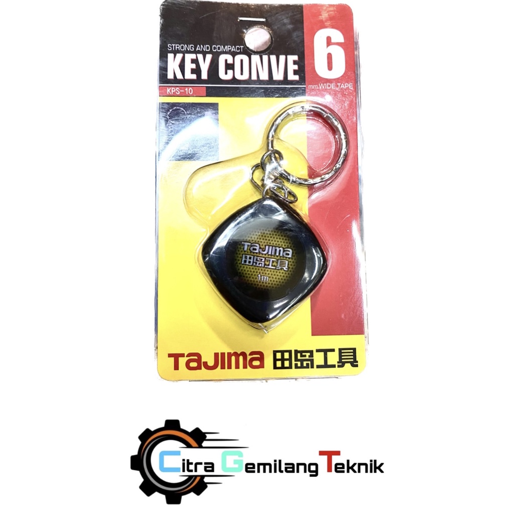 Meteran tajima 1 meter/ key conve 6mm KPS-10/ meteran gantungan kunci
