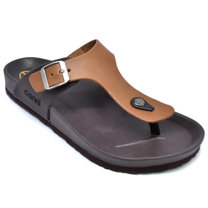 Carvil Sandal Pria BOSTON-01M STONE/BROWN