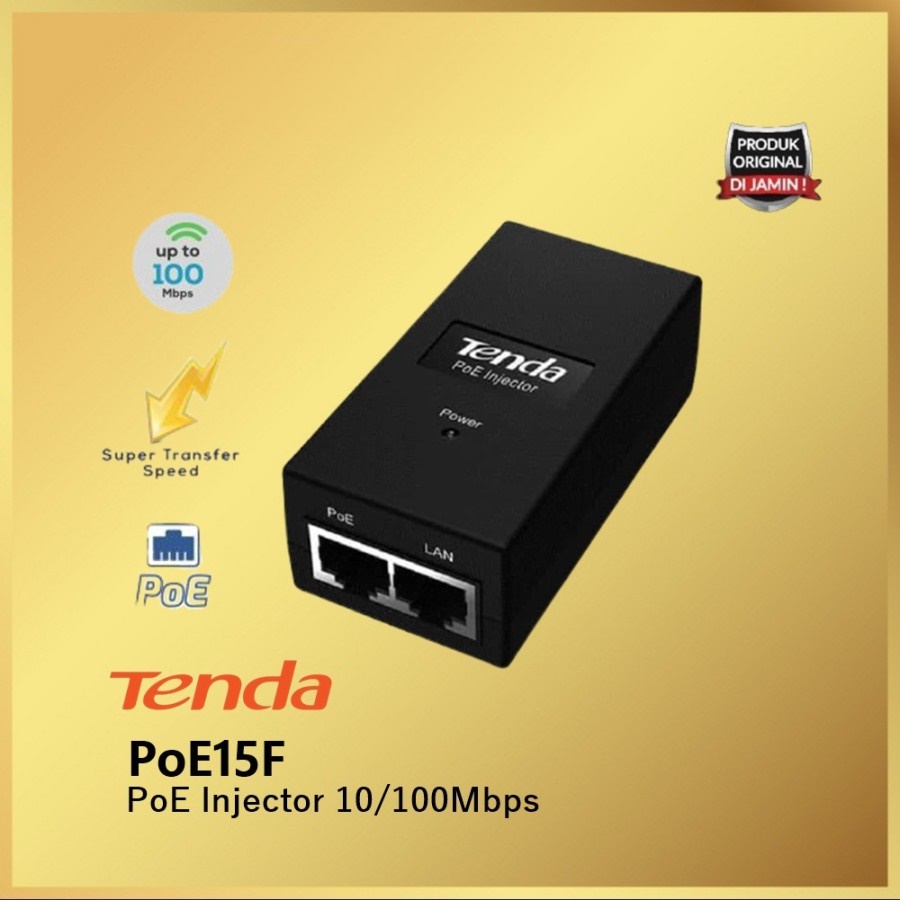 Tenda PoE15F 10/100Mbps PoE Injector Ethernet POE 15F POE15 F POE 15 F