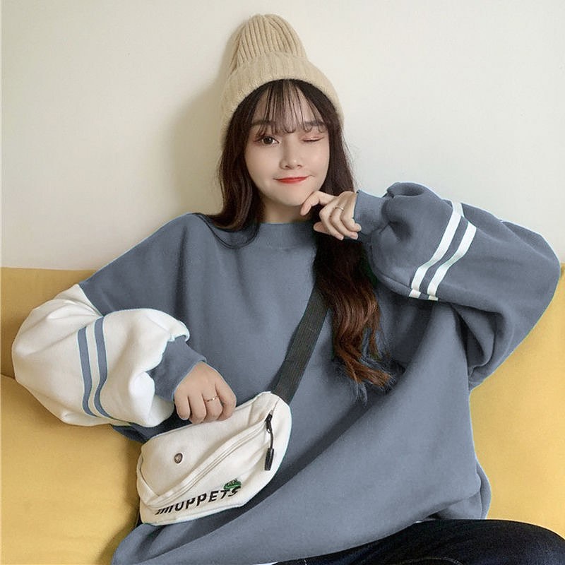 sweater wanita - MOONA SWEATER OVERSIZE WANITA - crewneck wanita oversize