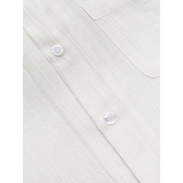 Crumple Linen Shirt White