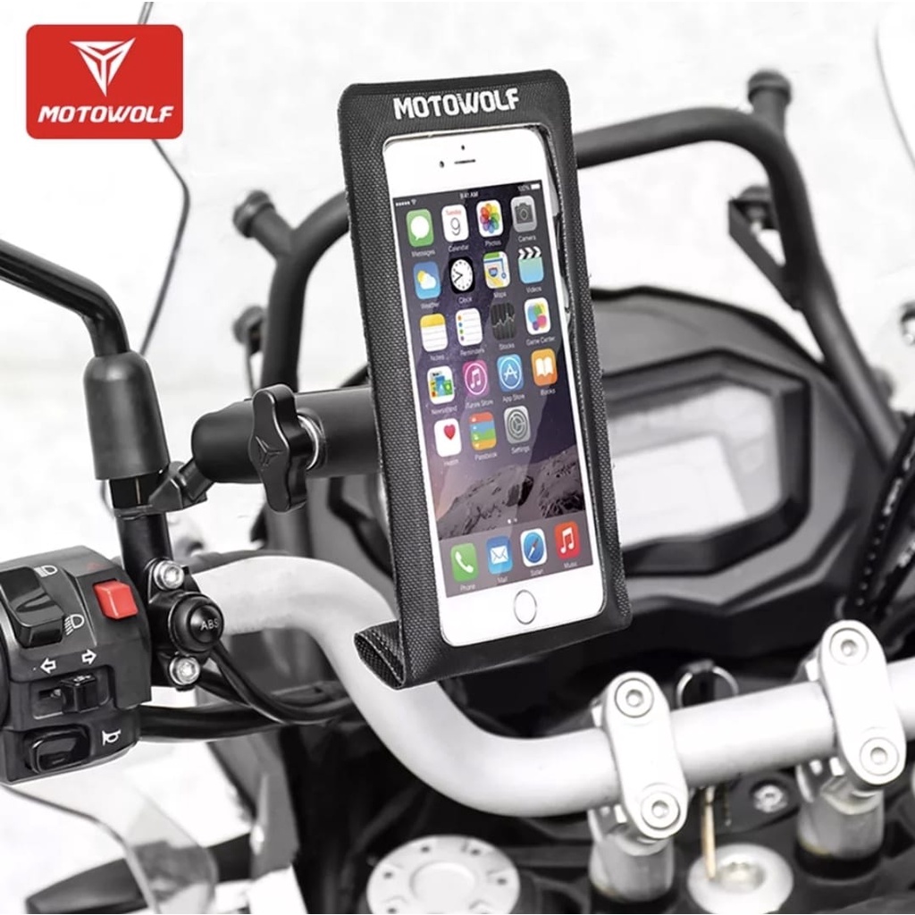 motowolf holder handphone MDL 2818 waterproof touchscreen tahan air