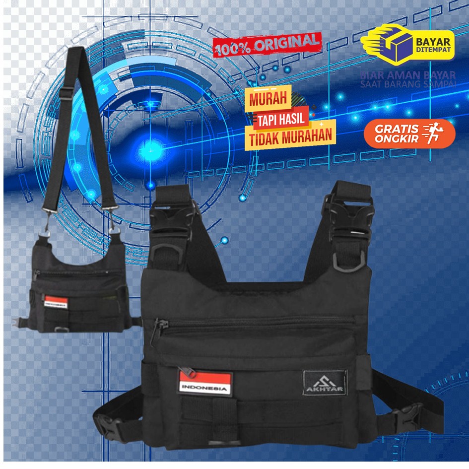 Tas Dada Tactical Original Terbaru kekinian Chest Bag Dada pria Rompi Polisi Tni Murah Multi Pungsi 