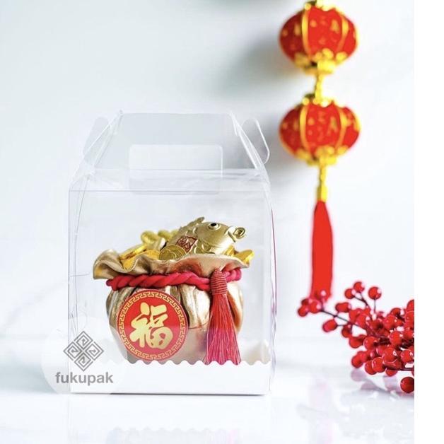 

㊍ Box Mika Gable 20pcs| 12,5x12,5 | 15x15 | Clear Transparent Mini Cake Box| Kotak Chiffon Bolu Tart Souvenir サ