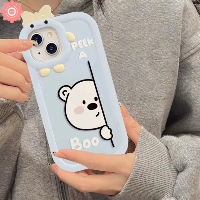 Soft Case Desain Anjing Beruang 3D Untuk Realme C31 C21 C35 C12 9i 9Pro + 9 7i 8 7 5s 8Pro 5i 6i 5 C20 C2 C30 C25 C15 C33 C25 C11 Cnter C20S Cn3S Cover Pelindung Bahan Tpu