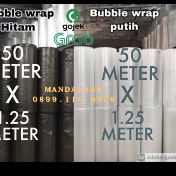 

Jual Rugi!! Habisin Stock! Bubble Wrap ROLL 1.25Mtr x 50Mtr - Hitam, Kualitas STD
