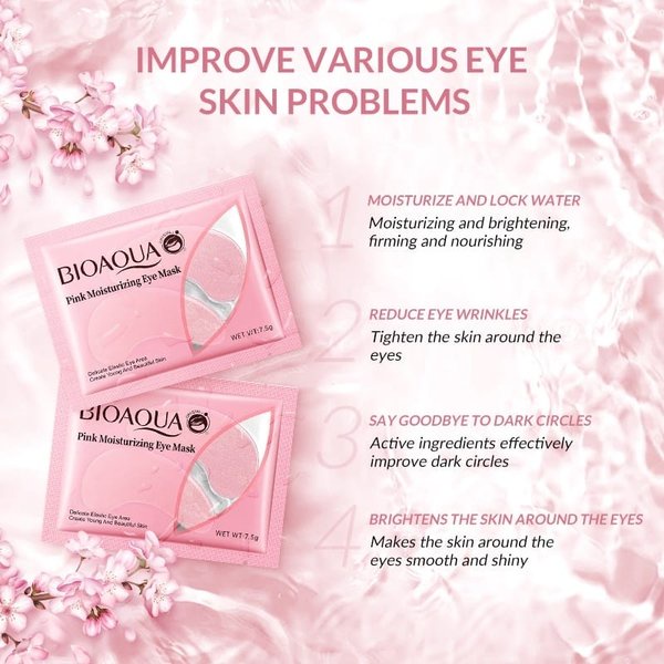 BIOAQUA Moisturerizing Eye Mask Masker Mata  Green Eye Mask/Pink Eye Mask/Blue Eye Mask/Lip Mask7,5g