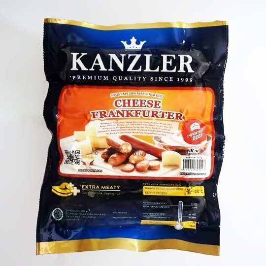 

Kanzler Sosis Sapi Cheese FrankfFurter @360gr