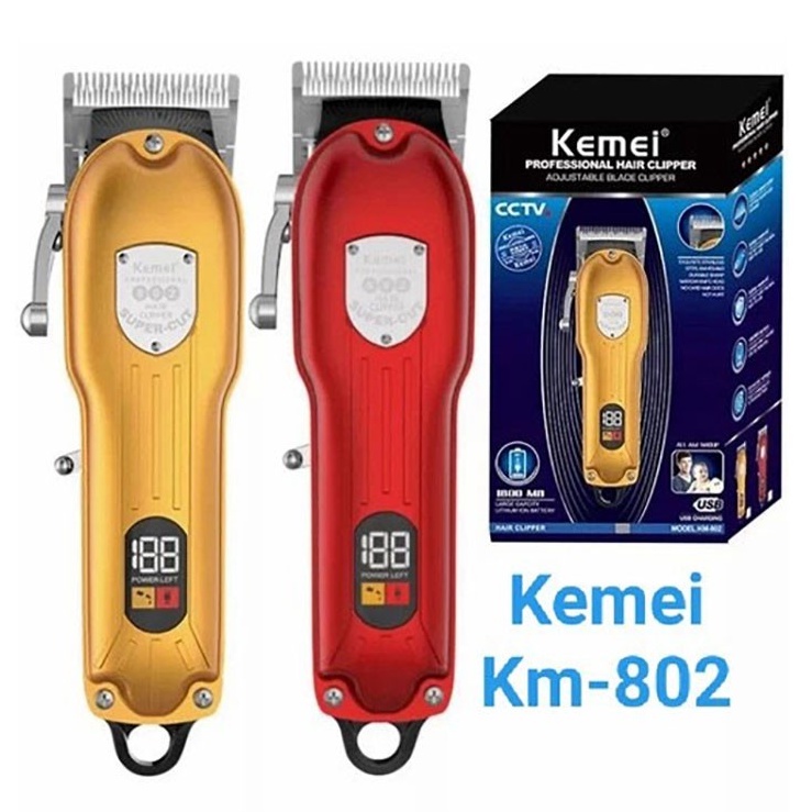 COD Alat Cukur Rambut Professional Hair Clipper  Kemei km-802 / Cukuran Rambut Kemei KM-802 / Mesin Cukur Rambut Kemei KM-802