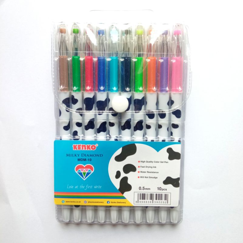 

Kenko Color Gel Pen Pena Jel Warna MDM-10 | 10 Warna [ PACK ]