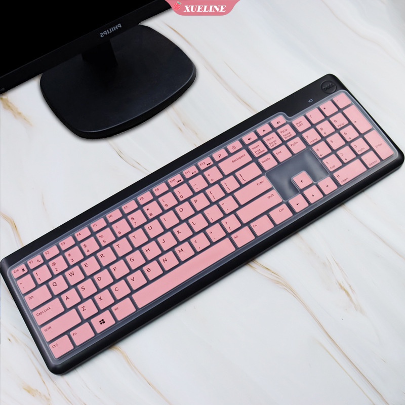 Suitable for Dell Km117 WK117 WK118 desktop keyboard keys ultra-thin soft silicone keyboard cover accessories protective film  [ZXL]