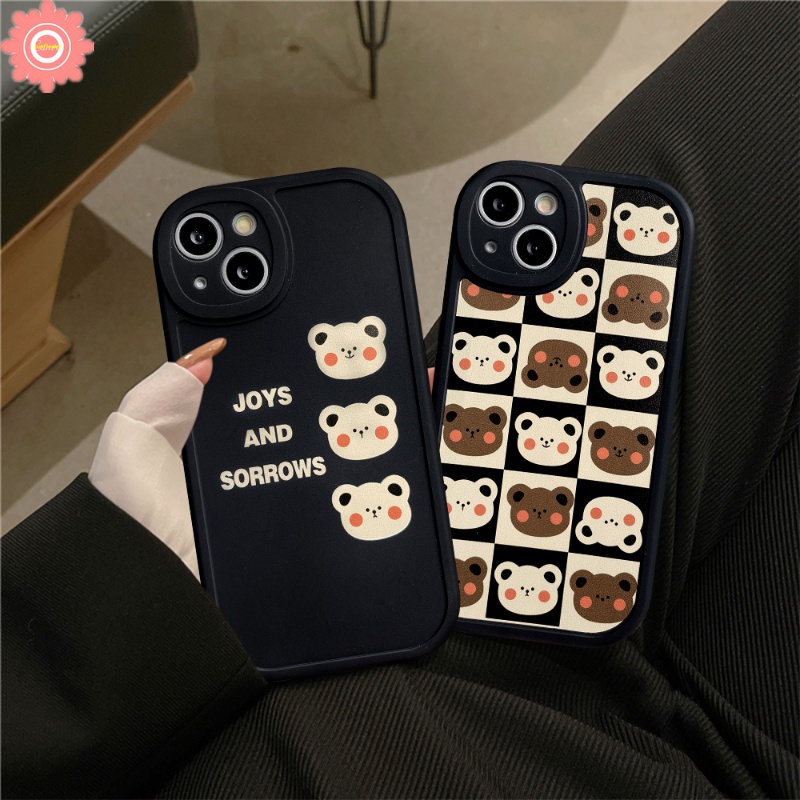 Case Beruang Kartun Korea Samsung A14 A04 A12 A73 A23 A13 A04s A52 A53 A50 A04E A22 A50s A03s A71 A30s A32 A03 A02s A21s A52s A51 A33 A11 A20s A72 A31 A10s A20 Lembut TPU Penutup Belakang