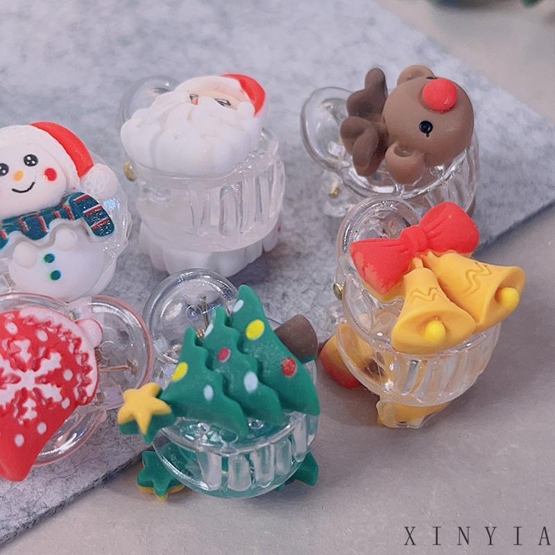 【Bayar di tempat】Jepit Rambut Desain Kartun Santa Claus Ukuran Kecil Untuk Natal Rambut Poni Samping Desain Kartun Snowman Natal Gaya Korea Untuk Aksesoris Wanita