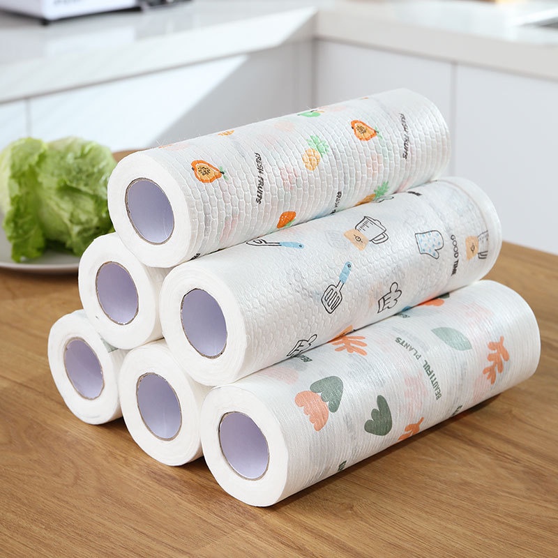 [HKL] PAPER ROLL TISSUE GULUNG DAPUR BAHAN NON-WOVEN / KAIN LAP TISU PEMBERSIH DAPUR MULTIFUNGSI  REUSEBALE