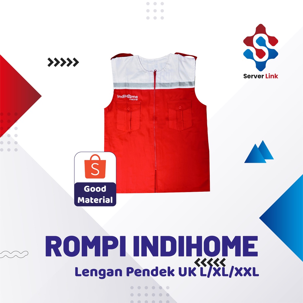 Seragam Kerja Lapangan Indihome Telkom Rompi ukuran L Rompi Indihome
