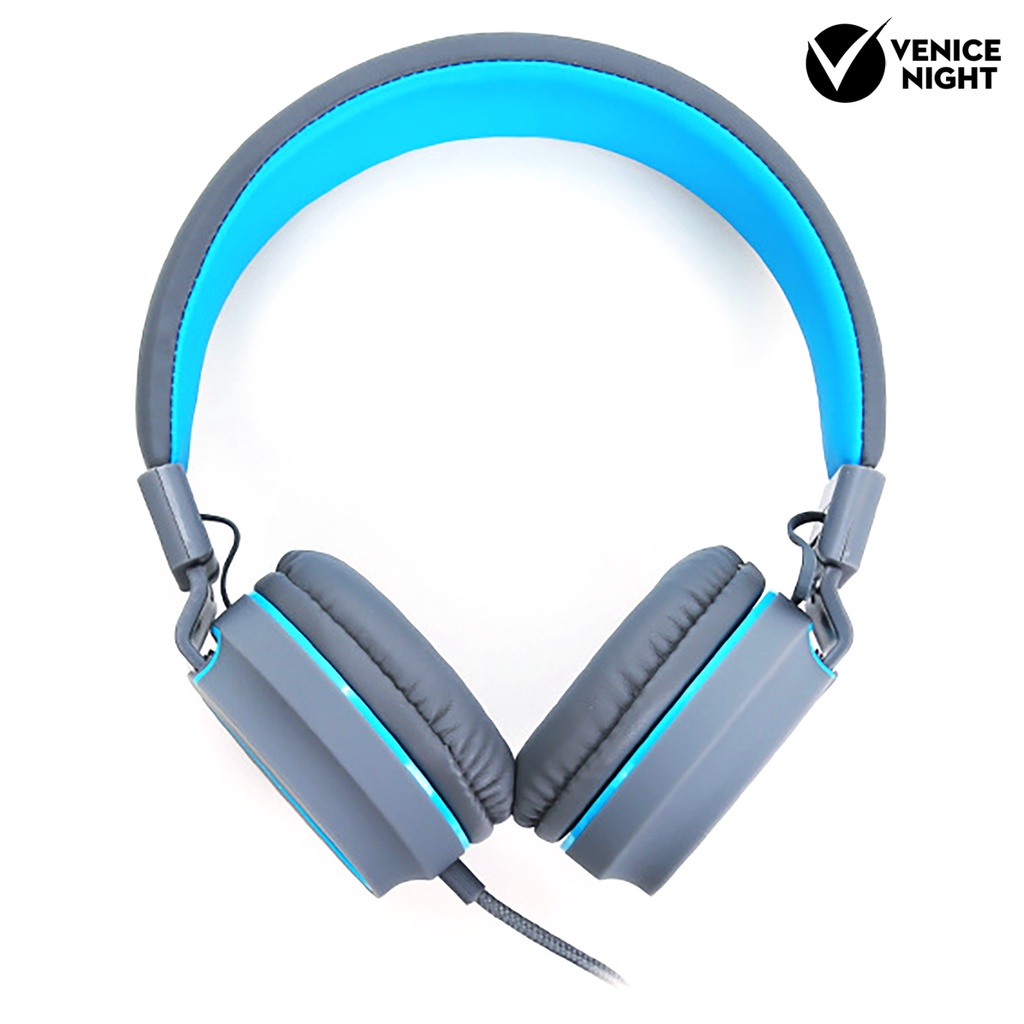 (VNEP) (Berkabel) Headphone High Fidelity Noise Reduction Headset Gaming Stereo 3.5mm Lipat dengan Mircophone untuk Komputer