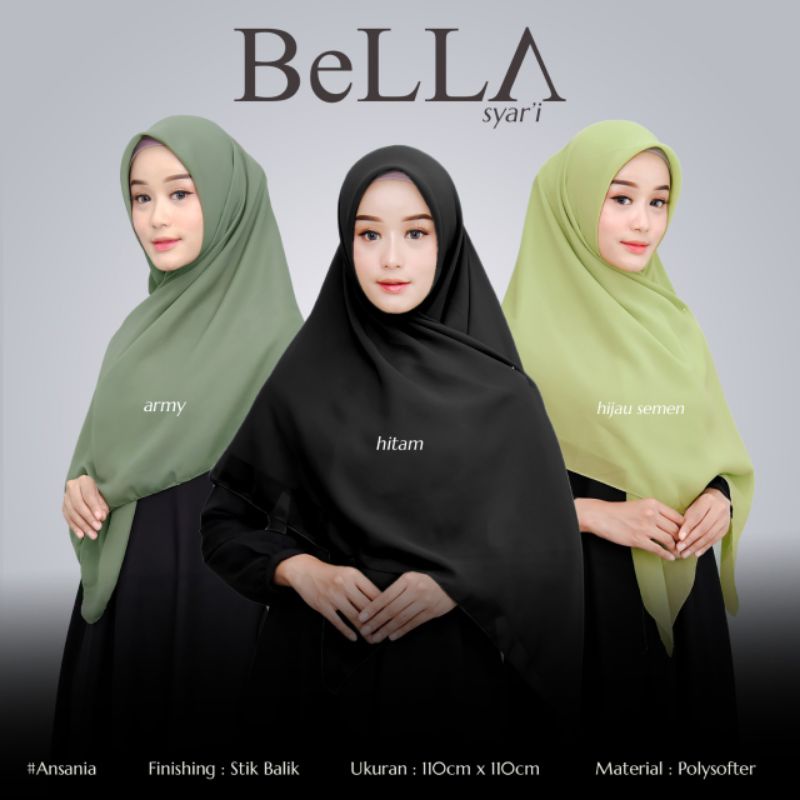 Bella Square Jumbo Syari 130x130 / bella syar'i / Jilbab segiempat