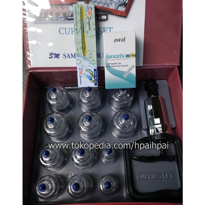 Paket Bekam Sammora 12 Cup Premium +Pena +Jarum Bekam