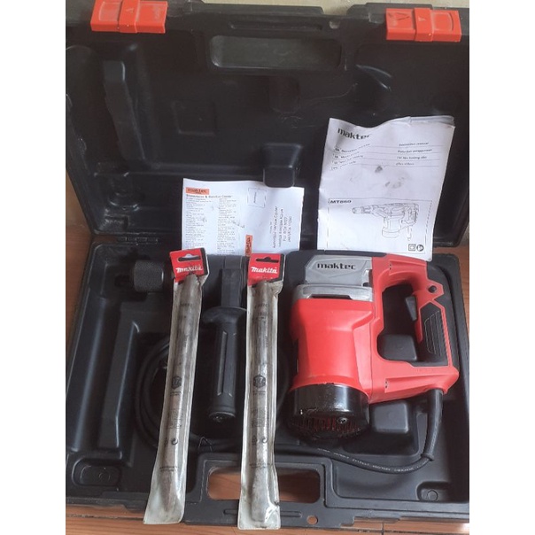 Maktec MT860 (mesin bobok tembok beton) preloved (bekas 2x pemakaian) bonus peluru