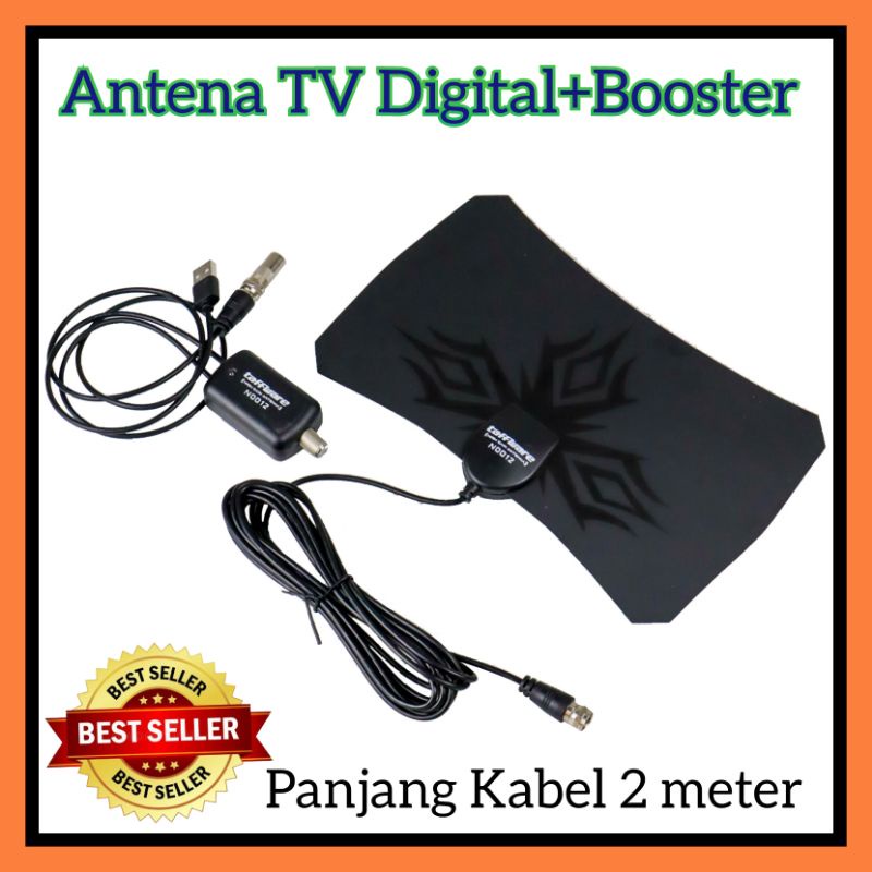 Antena TV Digital+Booster LED Tabung indoor super jernih