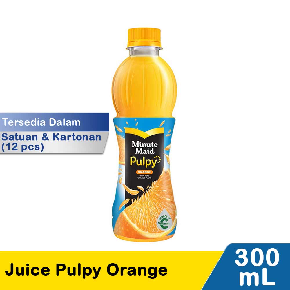 

Minute Maid Pulpy 4x Extra Vit C Orange Sensasi Bulir Lebih Wow[300ml]