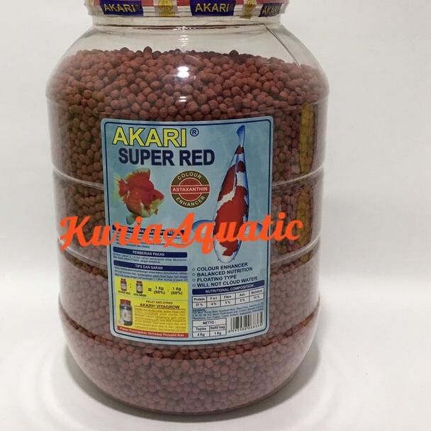 AKARI SUPER RED PAKAN - MAKANAN IKAN KOI 4kg / 4 Kg / 4000gr / 4000 gr