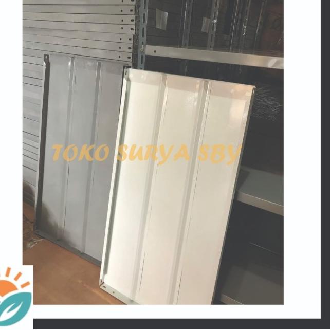 Plat PUTIH besi siku lubang / ambalan DOUBLE TULANGAN (50x100)