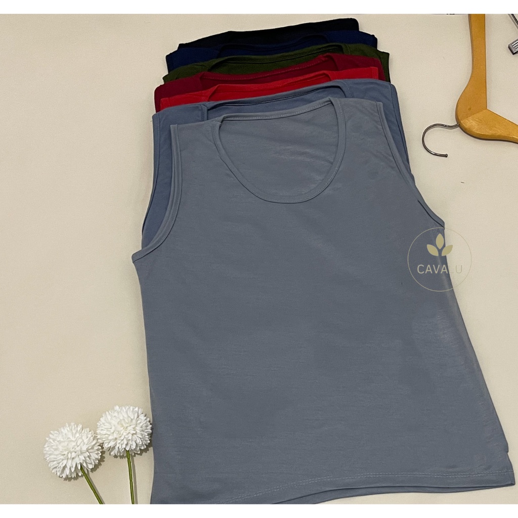 CAVALU Tanktop Polos Kaos Tank Top Wanita Baju Atasan Wanita PE03