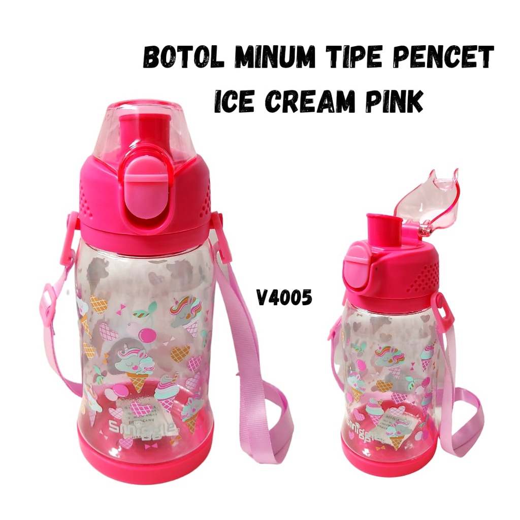 Botol Minum Anak SMIGL Karakter Tali Panjang 450ml BPA V-4005