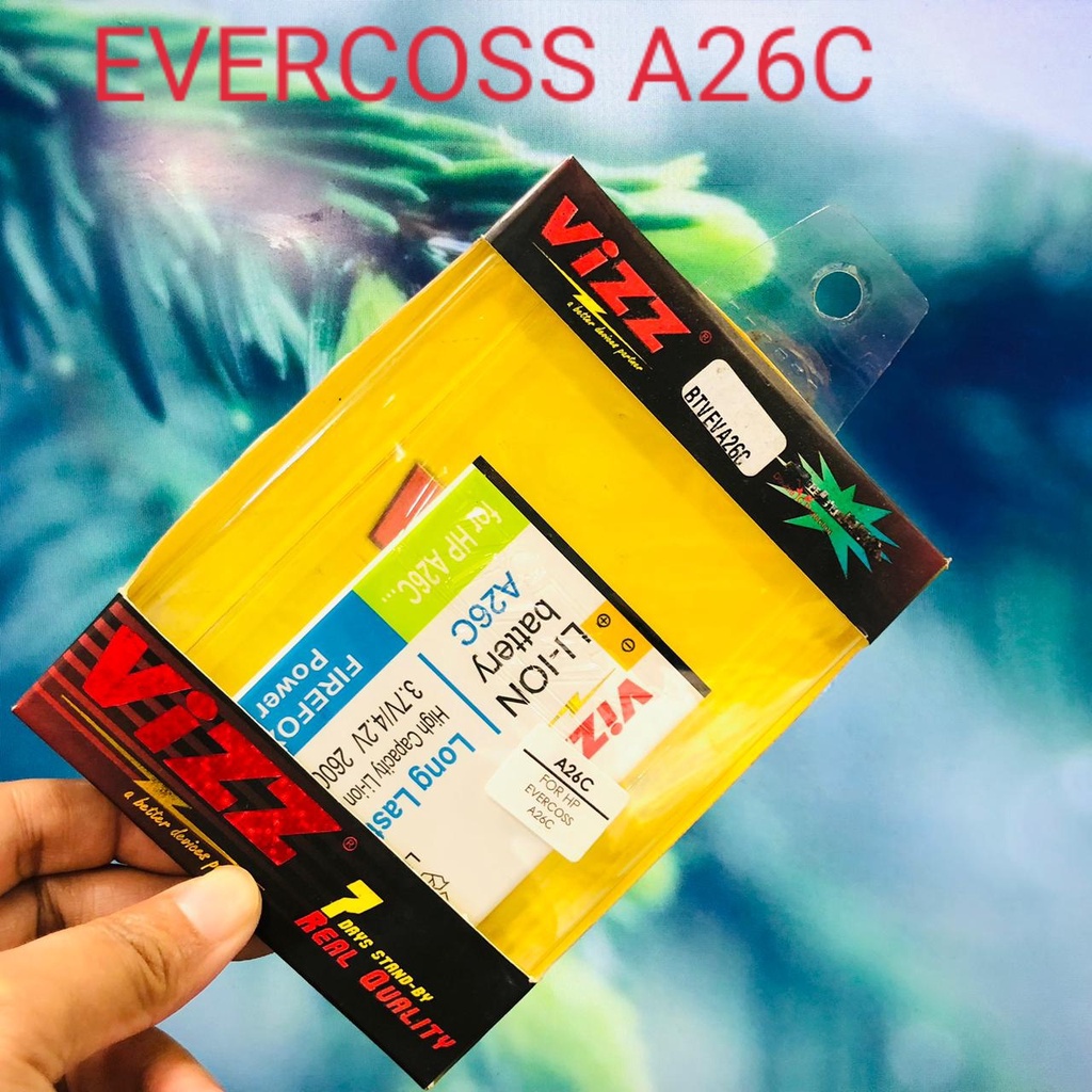 GROSIR BATERAI VIZZ DOBEL POWER EVERCOSS A75/ EVERCOSS A66A/ EVERCOSS A26C/ EVERCOSS A7T/ EVERCOSS A7K/ EVERCOSS A7S/ EVERCOSS A7A/ EVERCOSS A12/ EVERCOSS A33A/ EVERCOSS A28A/ EVERCOSS A54-A74A/ EVERCOSS BL 4LC