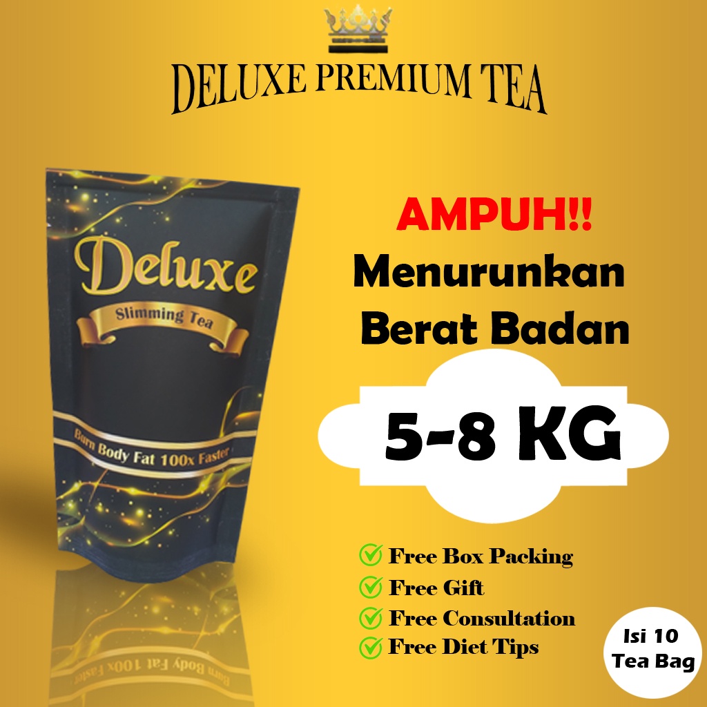 Deluxe Slimming Tea Teh Diet Detox Tea Teatox Pelangsing Ampuh Penurun Berat Badan Herbal (Isi 10)