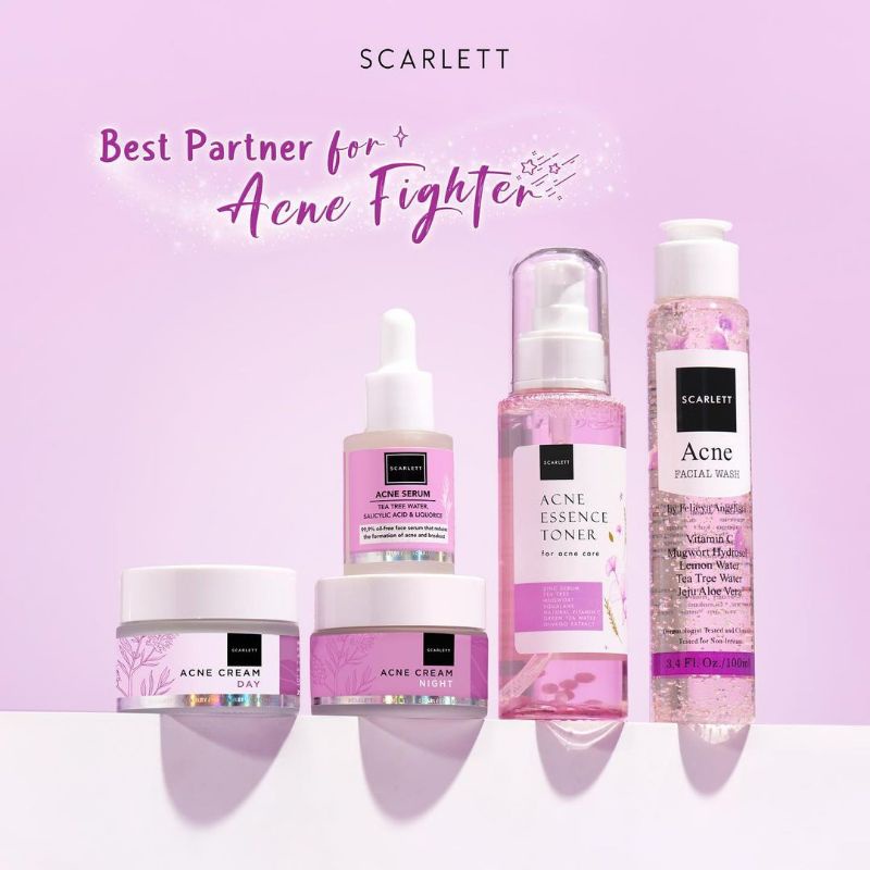Scarlett Acne Series Cream Day &amp; Night // Toner // Essence // Serum