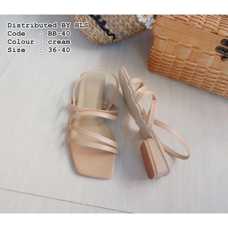 ABBUSHOES An 01 sendal hak tahu tali silang ardilla 3cm