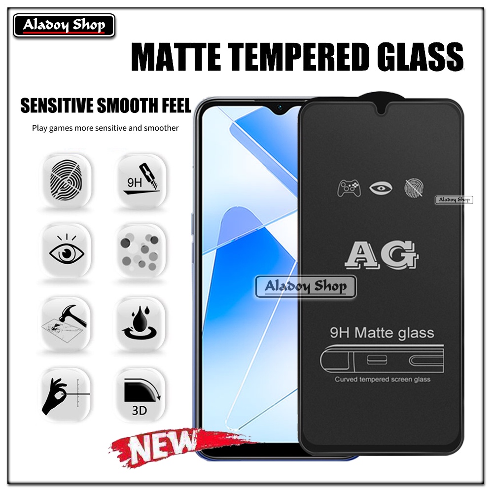 Oppo A55 5G PAKET 2IN1 Tempered Glass Matte Anti Glare Full Layar dan Tempered Glass Kamera