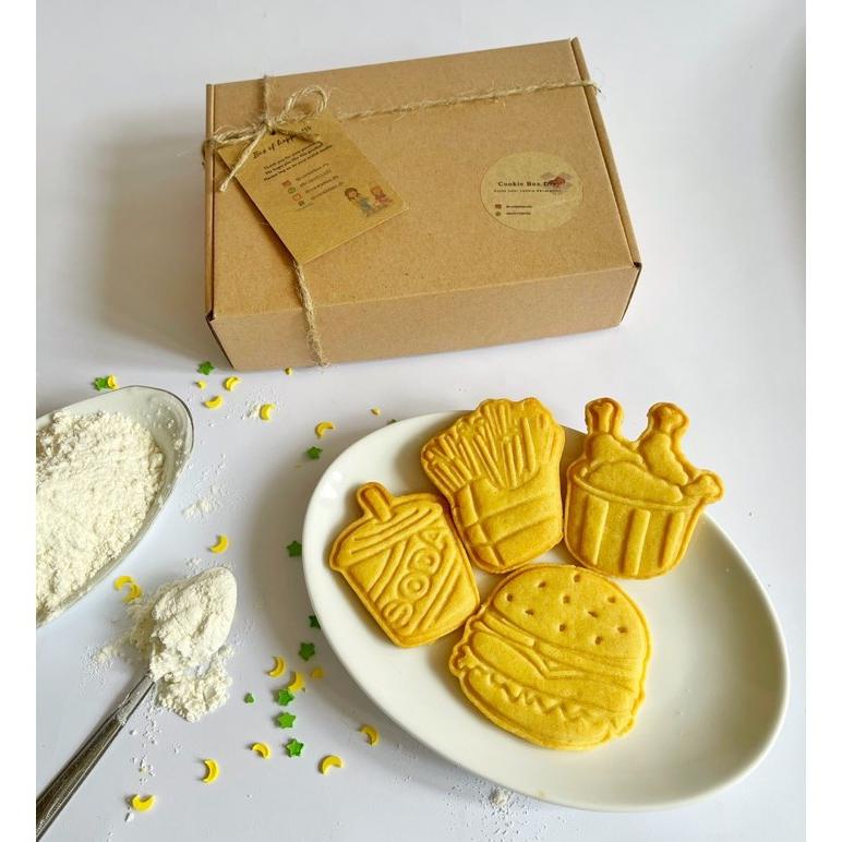 

cookies diy Fast Food 1 |cookies box kit |cookies decoration |hampers cookies activity
