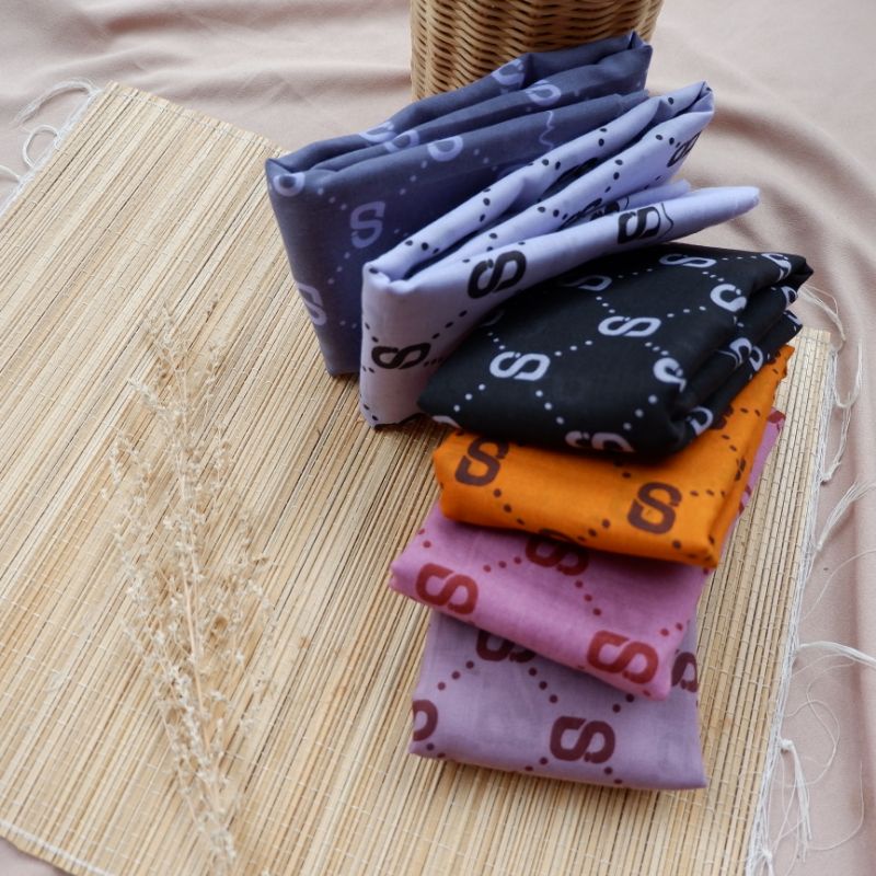 (JHS394) Voal denay motif terbaru//Hijab cantik//Hijab terkini