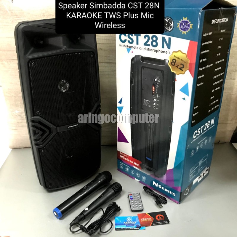 Speaker Simbadda CST 28N KARAOKE TWS Plus Mic Wireless