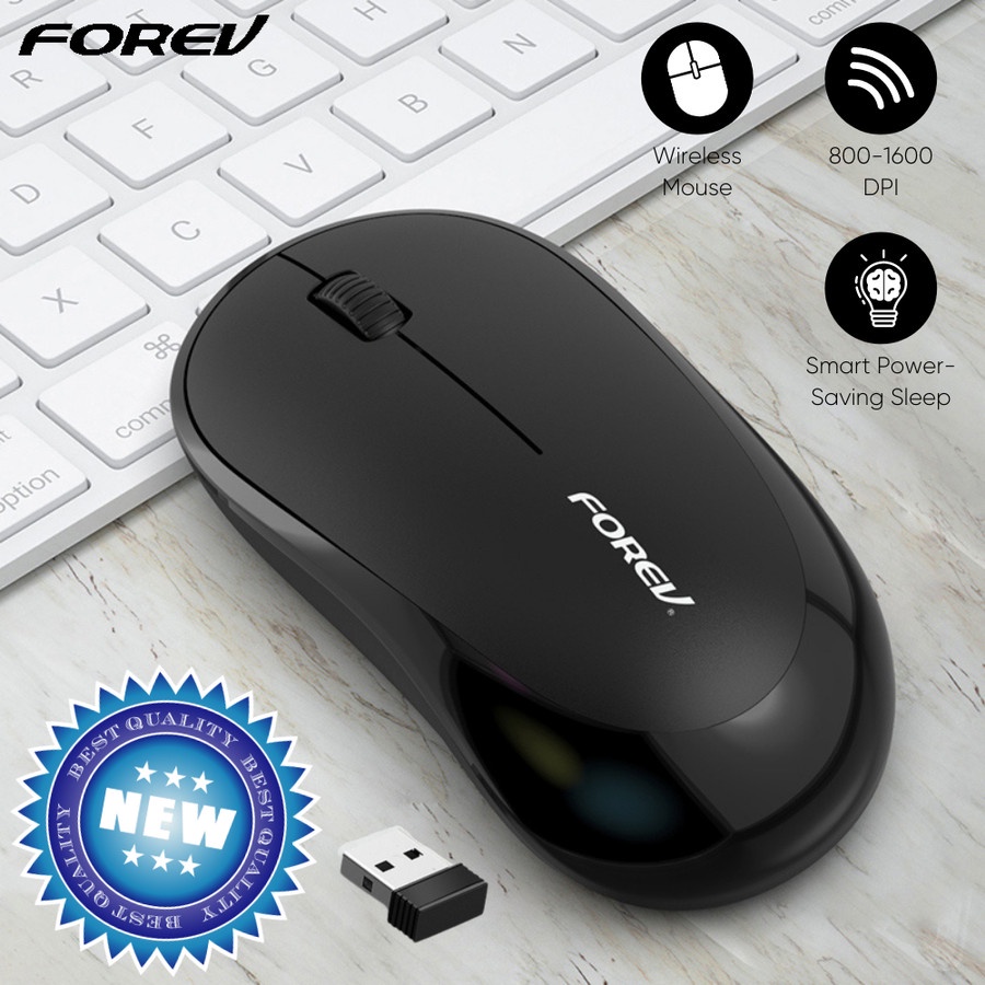 Mouse Wireless Forev FV185 2.4G Ergonomic Gaming Up to 1600DPI