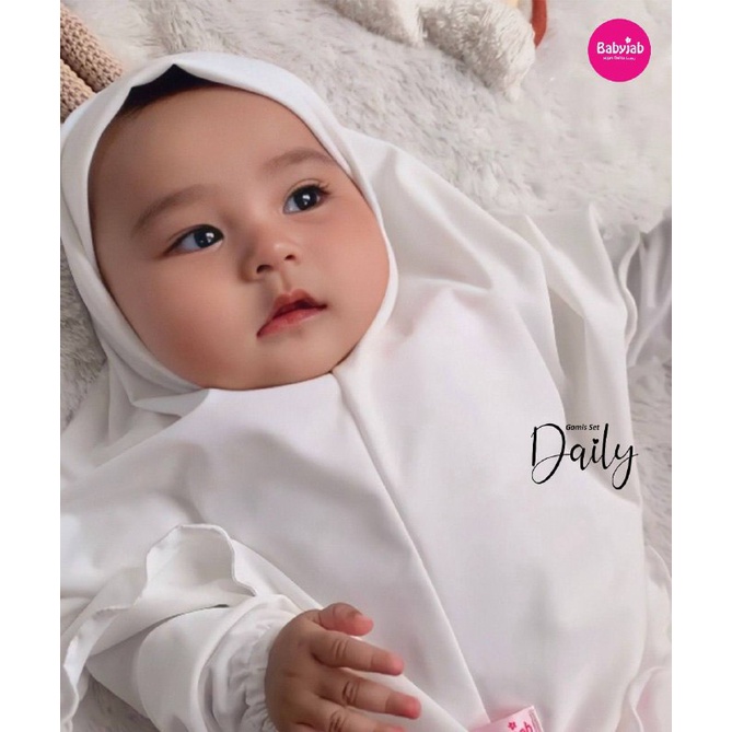 Babyjab Gamis set Daily  Hijab Anak Bayi  - Baby Jab Setelan Gamis Anak Perempuan 1 2 3 4 5 6 7 Tahun