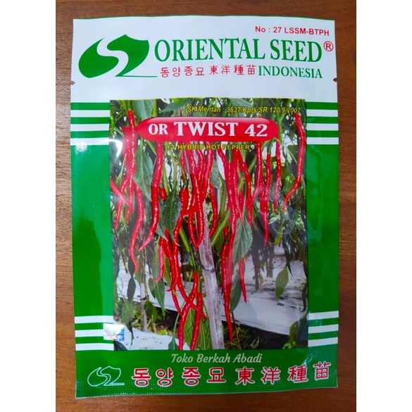 

Benih Cabe Kriting OR TWIST 42 - Oriental Seed 10 Gram