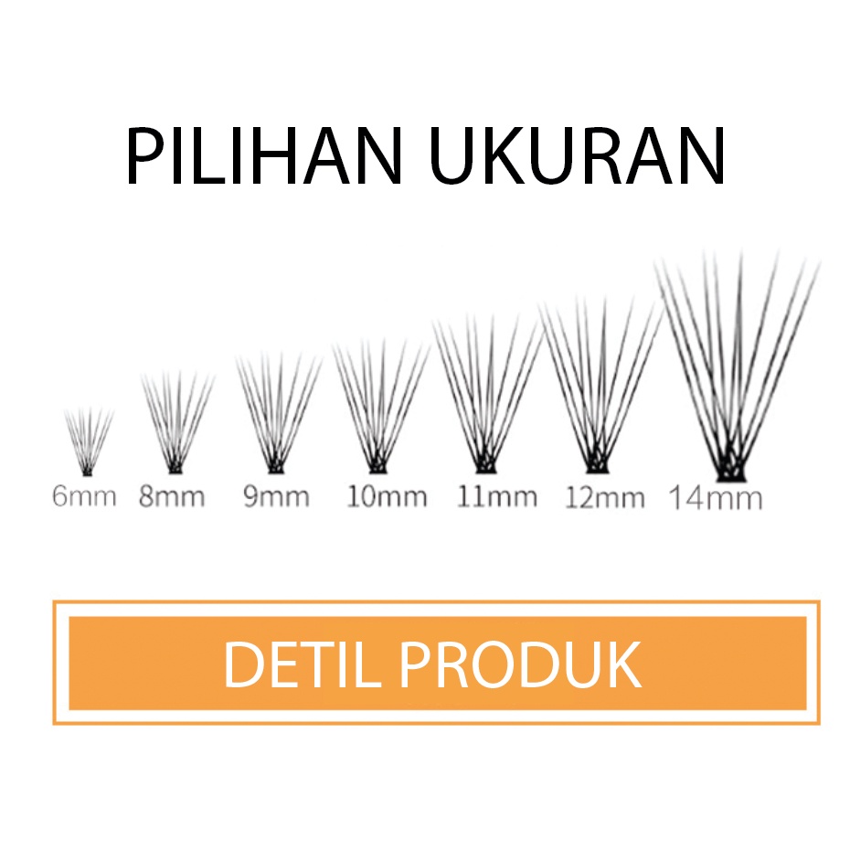 NESURA Bulu Mata 2D 3D 4D 5D 6D 10D Russian Eye Lash Extension XX093