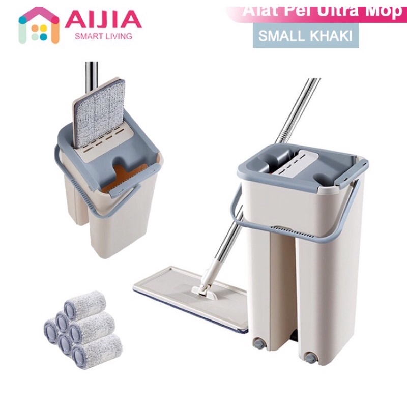 Alat Pel | Aijia  Premium Lazy Mop / Flat Mop / Pel Lantai Serbaguna