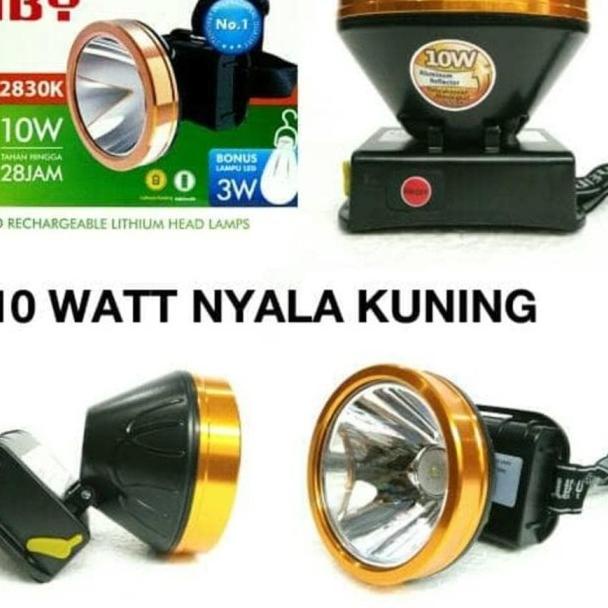 Senter Kepala / Head Lamp10W Luby L-2830K / L2830K (Sinar Kuning)
