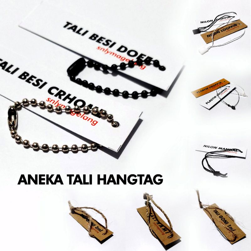 

100pcs Tali Hangtag Baju Tali Tag Label Tinggal Pakai Tanpa Alat